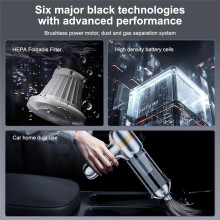 4 in 1 Handheld Car Vacuum Cleaner Portable Car Vacuum Cordless Brushless Motor Rechargeable Vacuum Cleaner