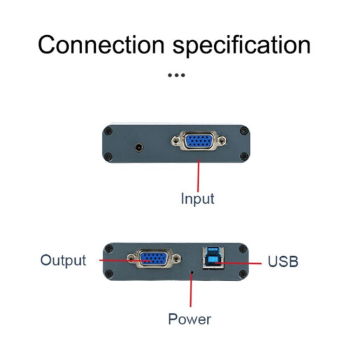 Compatible VGA pour les Systèmes Android, Windows et Linux Capture VGA Vers USB Capture Audio et Vidéo 1080P Entrée VGA 1