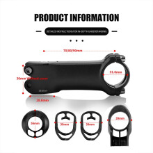 GITNU 31.8x80mm Bike Stem for Bicycle Road Bike Mountain Bike Riser Fittings Aluminum Alloy Bike Stem+Spacers