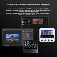 Mbox N4 Stream Deck Stand Touch Strip 10-Key Visual Macro Keyboard Quad-Dial Interface Dual Usb-C Usb-A Hub Black