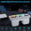 USB Hub Docking Station with Rainbow Light 4  Retractable Light-Ning&Type-C Fast Charging for  Model 3 3