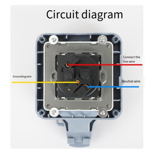 IP66 Outdoor Extension Lead 16A Rainproof Charging Socket Outdoor Socket Waterproof Box EU Plug 2