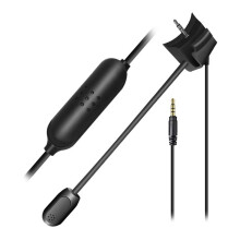 Replacement Game Mic 3.5mm Plug Detachable Gaming Boom Microphone Noise Cancelling Gaming Boom Mic for QC35 QC45
