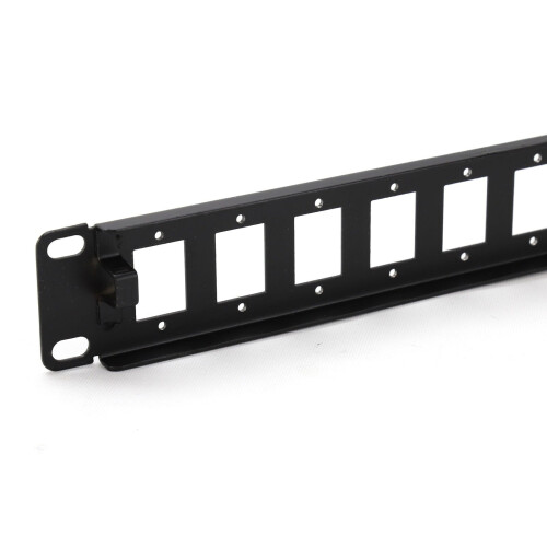 Panel Mount Patch Panel Data Inserts 16 Port 19 inch Data Cabinet Black 1