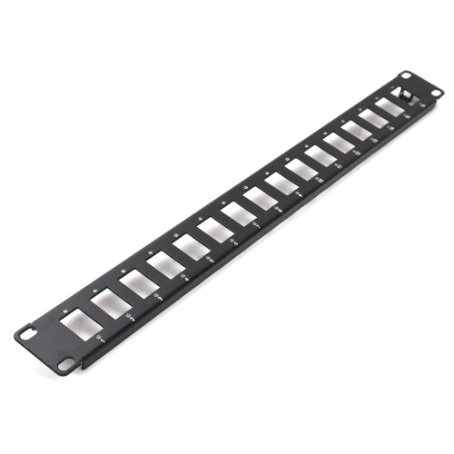Panel Mount Patch Panel Data Inserts 16 Port 19 inch Data Cabinet Black 2