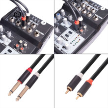 Cavo Audio RCA Maschio Doppio A Jack Maschio Doppio da 6,35 mm, Adattatore Convertitore, Splitter per Amplificatore Mixer Altoparlante