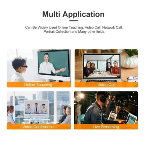 1080P HD Webcam Camera USB Webcam Focus Night Vision Computer Microphone Video Camera PC Accessories 2