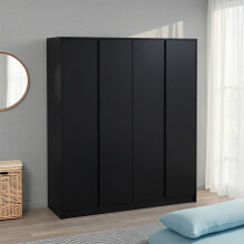 Malvern 4 Door Wardrobe - Black