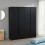Seconique Malvern 4 Door Wardrobe - Black 1