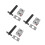 3Ensembles De Acier Inoxydable Antivol Argent 6