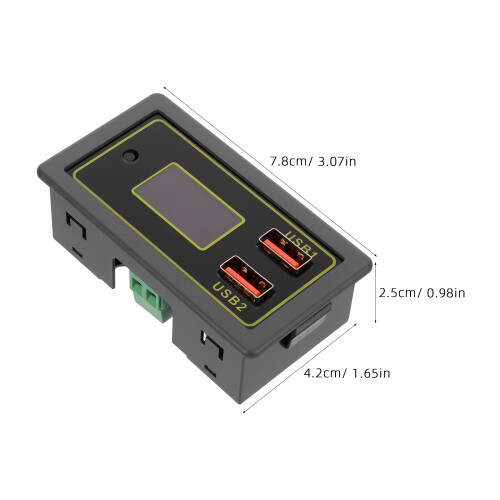 Voltmètre Digital Gris Écran LCD Indicateur Batterie 1