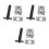 3Ensembles De Acier Inoxydable Antivol Argent 8