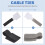 Reusable Cable Ties-50 Pack Heavy-Duty Self-Adhesive Hook & Loop Tape, Multi-Purpose Cord Organizer for Home, Office 4