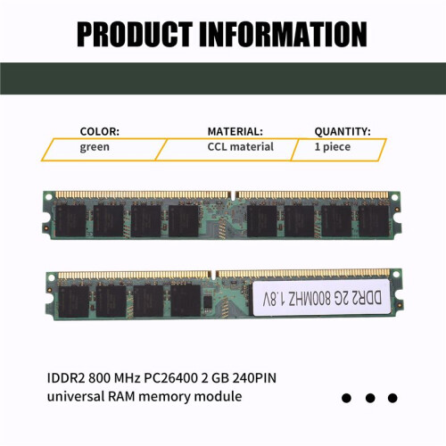 DDR2 800mhz PC2 6400 2 GB 240 pin for desktop RAM memory 2