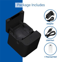 Thermal Receipt Printer,High-Speed 90mm/S,USB/BT Connectivity,ESC/POS Compatible,for Windows//IOS/Android EU Plug