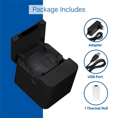 Thermal Receipt Printer,High-Speed 90mm/S,USB/BT Connectivity,ESC/POS Compatible,for Windows//IOS/Android EU Plug