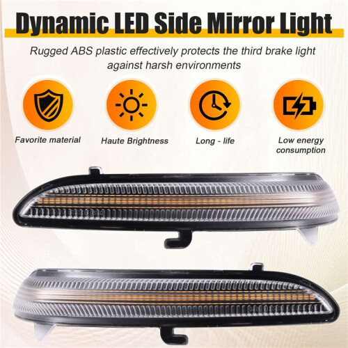 Dynamic LED Side Mirror Blinker Flowing Light for  208 2008 2012-2020 for  C3 As Shown 1
