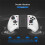 LinYuvo Wireless Gamepad for   Replacement with Colorful Lights Six-Axis Gyro Back Button Wake- Feature White 4