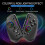 LinYuvo Wireless Gamepad for   Replacement with Colorful Lights Six-Axis Gyro Back Button Wake- Feature White 8