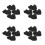 16Pcs Black Alloy Breadmaker Paddle Non-Stick Replacement for Home Use 4