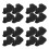 16Pcs Black Alloy Breadmaker Paddle Non-Stick Replacement for Home Use 6