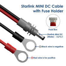 For Starlink Power Cable Waterproof Extension 14AWG Wiring Harness with Automotive Fuse Holder ATC/ATO Plug B