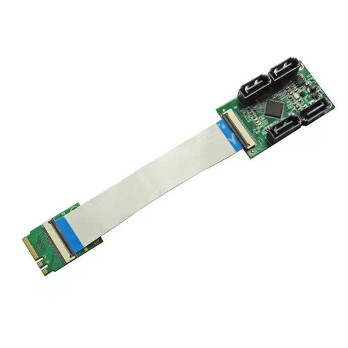 1 Câble D'Extension D'Adaptateur ASM1064 M.2 WiFi Vers 4  3.0 2