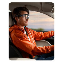 Lunettes de Soleil avec Caméra Intelligente HD, Lunettes de Soleil Coupe-Vent, Haut-Parleurs Semi-Ouverts, Sports de Plein Air et