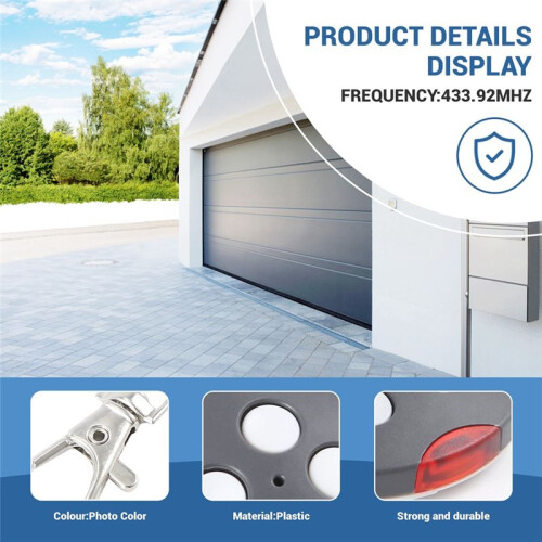 3PCS Garage Door Remote Control 433.92MHz Fixed Code for DITEC GOL4 BIXLG4 Handheld Transmitter 1