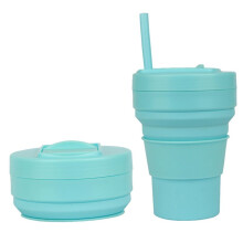 Tazza da Caffè Pieghevole In Silicone, Portatile e Riutilizzabile per Esterni, Escursioni, Uso Quotidiano In Casa, Tazza per Acqua Pieghevole