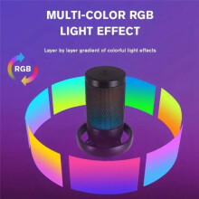 Gaming USB Microphone with Bracket Computer Desktop Mic RGB Game Conversation Voice Recording Condenser Microphone