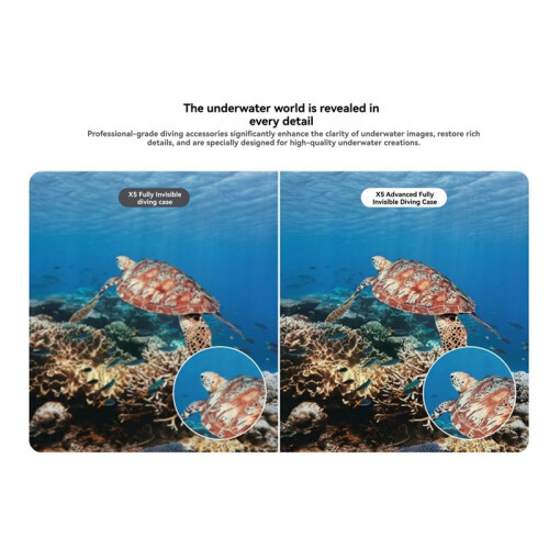 For  X5 Invisible Dive Case 50m Waterproof Highly Transparent Protective Case for Underwater Photography 1
