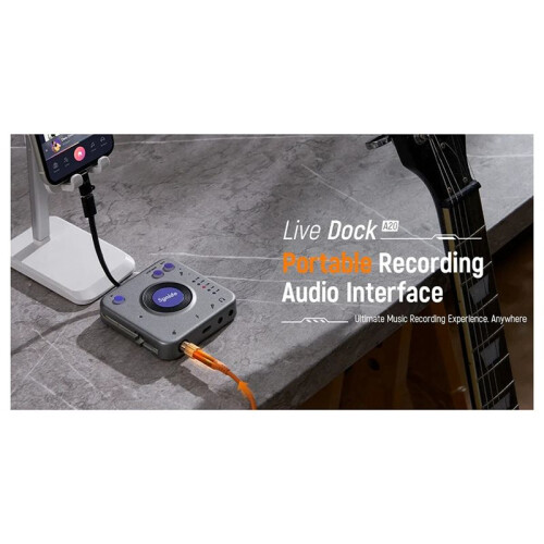 Synido Live Dock A20 Audio Adapter with USB-C Music Recording Portable Audio Interface for  Android Phones PC Computer 2