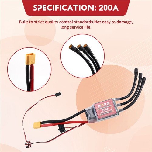 AM32 Programming Brushless for 1/10 1/8 RC Crawler Car Axial  SCX10 TRX4 200A 2