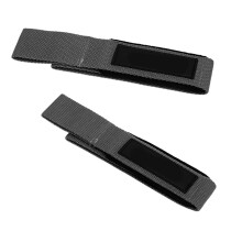 Pair of Weight Lifting Wrist Straps for Strength Training Black