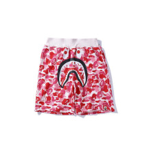 (Pink,XL)Summer Leisure New Popular Logo Camouflage Shark Head Printed Shorts Youth