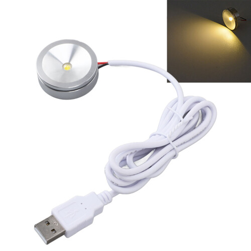 Lámpara LED USB Spotlight 37mm Ø, 4.2ft, 5V cálida