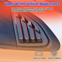 Garniture Couvercle Volet Fenêtre Arrière Voiture, Garniture Ventilation Latérale Persienne Fenêtre pour Malibu XL 2016-2021, Motif en Fiber