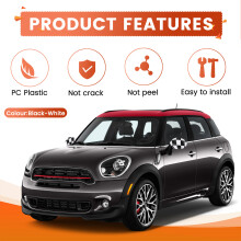 Für Cooper R50 R52 R53 RHD Rückspiegel Rückspiegel Abdeckung Schale Dekoration Autoteile Schwarz-Weiß