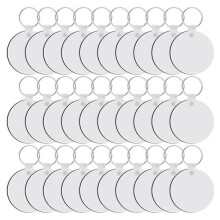 30PCS Sublimation Keychain Blanks Double Side Heat Transfer Blanks Blank Board for Sublimation DIY and