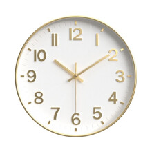 Stille Moderne Uhr für die Wand, 3D-Zahlen-Wanduhr für KüChe, Schlafzimmer, Wohnzimmer, BüRo, Klassenzimmer, Dekor Farbe 2