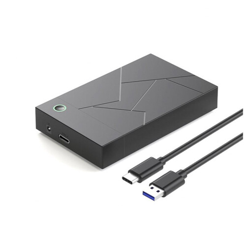 Caixa para HDD de 3,5 Polegadas  para Adaptador USB 3.1 Tipo C Gabinete para Disco Rígido Externo para Disco SSD de 2,5" e 3,5" Caixa para HDD com 1