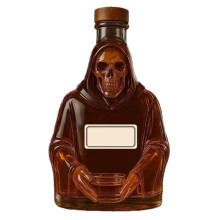 330ml High Borosilicate Glass Whisky Bottle-Durable, ,Ideal for Spirits, Nice Gift for Whisky Enthusiasts D