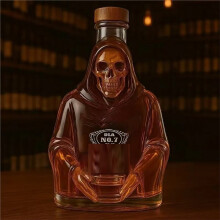 330ml High Borosilicate Glass Whisky Bottle-Durable, ,Ideal for Spirits, Nice Gift for Whisky Enthusiasts B