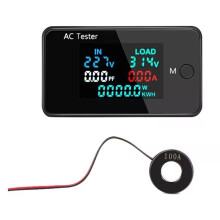 KWS-AC305 AC Power Monitor LCD Digital Dual Voltage Current Power Voltmeter Ammeter Electric Consumption Monitors