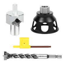 Bench Dog Hole Chamfer Reamer Tool Stainless Steel Drill Bit Hole Puncher Locator for 19mm (3/4 Inch)Dog Holes