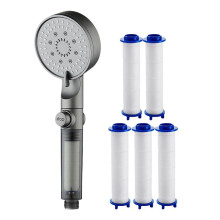 Soffione Doccia Filtrato, Soffione Doccia Portatile con Filtro, Acqua Dura Incorporata, Ugelli di Pulizia Potenti, Spruzzatori Regolabili