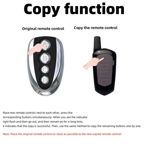 For H80 TX22 E80 TX54R X52R Remote Control 433MHz Fixed Code Garage Opener Door Instruction Transmitter 3pack 2