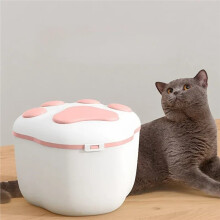 Cat Food Box Sealed Plastic Large Capacity Dog Grain Storage Container Pet Snacks Bucket Moisture-Proof Dry Feeder A
