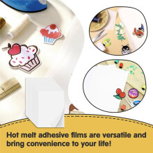 Iron Adhesive Sheets 30PCS, Heavy Weight Double-Sided Heat Melt Fabric Glues Sheet, A4 Size Fusible Adhesive Sheets